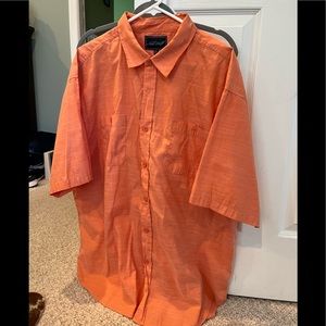 Mens 2XL orange shirt 60% cotton 40%polyester Nob Hill